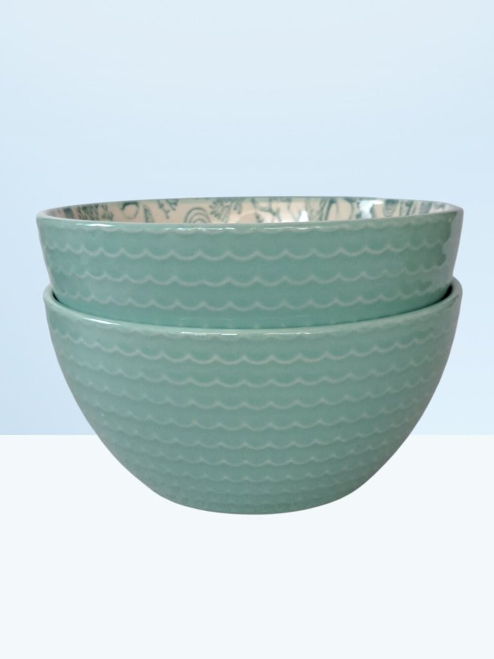 2 Pfaltzgraff Venice Soup Cereal Bowls 6" Wide x 3" Tall, Seashells, Ocean Beach - Picture 2 of 16